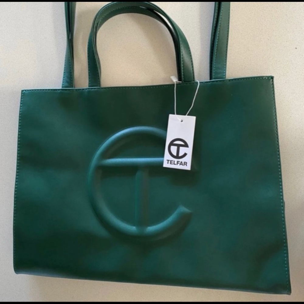 Telfar Large Dark Olive Shopping Bag